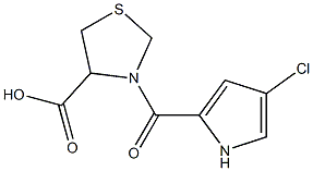 3-[(4-chloro-1H-pyrrol-2-yl)carbonyl]-1,3-thiazolidine-4-carboxylic acid Struktur