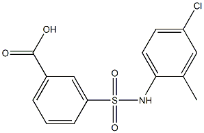 3-[(4-chloro-2-methylphenyl)sulfamoyl]benzoic acid Struktur