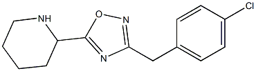 3-[(4-chlorophenyl)methyl]-5-(piperidin-2-yl)-1,2,4-oxadiazole Struktur