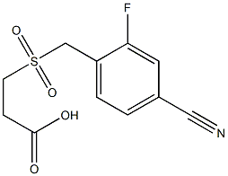 3-[(4-cyano-2-fluorobenzyl)sulfonyl]propanoic acid Struktur