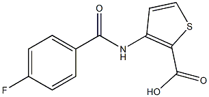 3-[(4-fluorobenzoyl)amino]thiophene-2-carboxylic acid Struktur