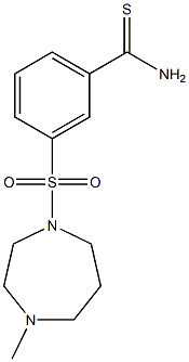 3-[(4-methyl-1,4-diazepane-1-)sulfonyl]benzene-1-carbothioamide Struktur