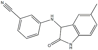 3-[(5-methyl-2-oxo-2,3-dihydro-1H-indol-3-yl)amino]benzonitrile Struktur