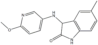 3-[(6-methoxypyridin-3-yl)amino]-5-methyl-2,3-dihydro-1H-indol-2-one Struktur