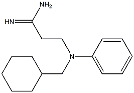 3-[(cyclohexylmethyl)(phenyl)amino]propanimidamide Struktur