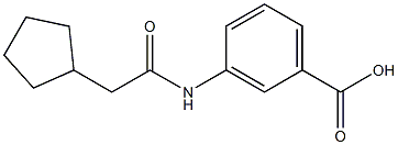 3-[(cyclopentylacetyl)amino]benzoic acid Struktur