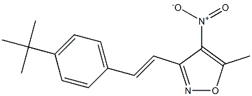 3-[(E)-2-(4-tert-butylphenyl)vinyl]-5-methyl-4-nitroisoxazole Struktur