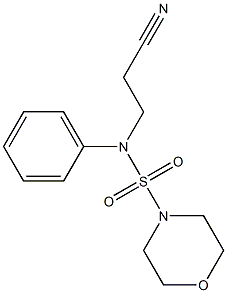 3-[(morpholine-4-sulfonyl)(phenyl)amino]propanenitrile Struktur