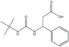 3-[(tert-butylcarbamoyl)amino]-3-phenylpropanoic acid Struktur