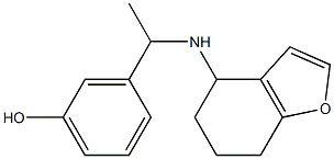 3-[1-(4,5,6,7-tetrahydro-1-benzofuran-4-ylamino)ethyl]phenol Struktur