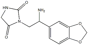 3-[2-amino-2-(1,3-benzodioxol-5-yl)ethyl]imidazolidine-2,4-dione Struktur