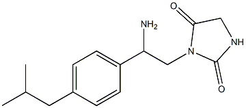 3-[2-amino-2-(4-isobutylphenyl)ethyl]imidazolidine-2,4-dione Struktur