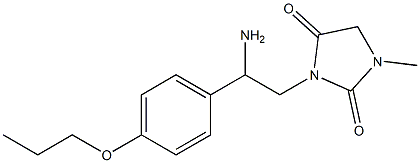 3-[2-amino-2-(4-propoxyphenyl)ethyl]-1-methylimidazolidine-2,4-dione Struktur