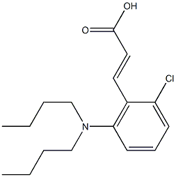 3-[2-chloro-6-(dibutylamino)phenyl]prop-2-enoic acid Struktur