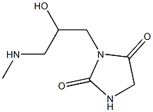 3-[2-hydroxy-3-(methylamino)propyl]imidazolidine-2,4-dione Struktur