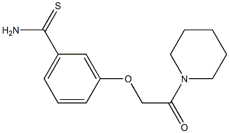 3-[2-oxo-2-(piperidin-1-yl)ethoxy]benzene-1-carbothioamide Struktur