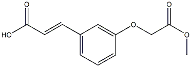 3-[3-(2-methoxy-2-oxoethoxy)phenyl]prop-2-enoic acid Struktur