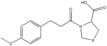 3-[3-(4-methoxyphenyl)propanoyl]-1,3-thiazolidine-4-carboxylic acid Struktur