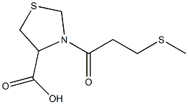 3-[3-(methylsulfanyl)propanoyl]-1,3-thiazolidine-4-carboxylic acid Struktur