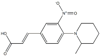 3-[4-(2-methylpiperidin-1-yl)-3-nitrophenyl]prop-2-enoic acid Struktur