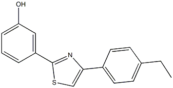 3-[4-(4-ethylphenyl)-1,3-thiazol-2-yl]phenol Struktur