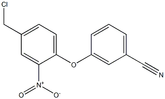 3-[4-(chloromethyl)-2-nitrophenoxy]benzonitrile Struktur