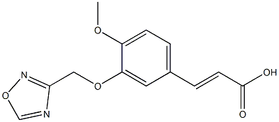 3-[4-methoxy-3-(1,2,4-oxadiazol-3-ylmethoxy)phenyl]prop-2-enoic acid Struktur