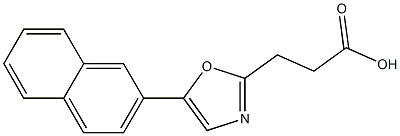 3-[5-(naphthalen-2-yl)-1,3-oxazol-2-yl]propanoic acid Struktur