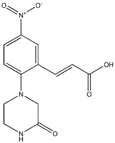 3-[5-nitro-2-(3-oxopiperazin-1-yl)phenyl]prop-2-enoic acid Struktur