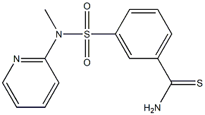 3-[methyl(pyridin-2-yl)sulfamoyl]benzene-1-carbothioamide Struktur