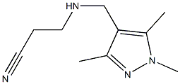 3-{[(1,3,5-trimethyl-1H-pyrazol-4-yl)methyl]amino}propanenitrile Struktur