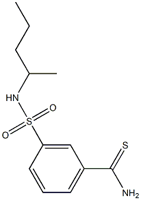 3-{[(1-methylbutyl)amino]sulfonyl}benzenecarbothioamide Struktur