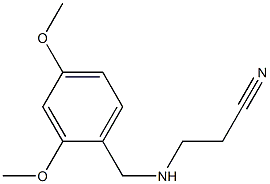 3-{[(2,4-dimethoxyphenyl)methyl]amino}propanenitrile Struktur