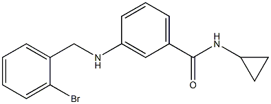 3-{[(2-bromophenyl)methyl]amino}-N-cyclopropylbenzamide Struktur