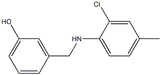 3-{[(2-chloro-4-methylphenyl)amino]methyl}phenol Struktur