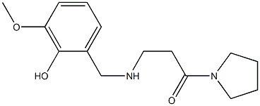 3-{[(2-hydroxy-3-methoxyphenyl)methyl]amino}-1-(pyrrolidin-1-yl)propan-1-one Struktur