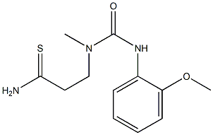 3-{[(2-methoxyphenyl)carbamoyl](methyl)amino}propanethioamide Struktur