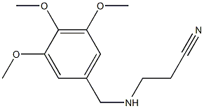 3-{[(3,4,5-trimethoxyphenyl)methyl]amino}propanenitrile Struktur