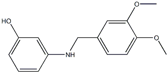 3-{[(3,4-dimethoxyphenyl)methyl]amino}phenol Struktur