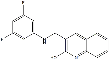 3-{[(3,5-difluorophenyl)amino]methyl}quinolin-2-ol Struktur