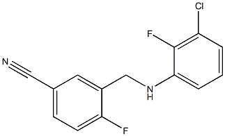 3-{[(3-chloro-2-fluorophenyl)amino]methyl}-4-fluorobenzonitrile Struktur