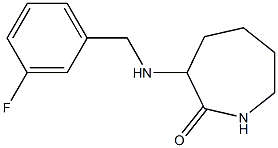 3-{[(3-fluorophenyl)methyl]amino}azepan-2-one Struktur