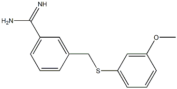 3-{[(3-methoxyphenyl)sulfanyl]methyl}benzene-1-carboximidamide Struktur