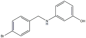 3-{[(4-bromophenyl)methyl]amino}phenol Struktur