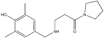 3-{[(4-hydroxy-3,5-dimethylphenyl)methyl]amino}-1-(pyrrolidin-1-yl)propan-1-one Struktur