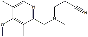 3-{[(4-methoxy-3,5-dimethylpyridin-2-yl)methyl](methyl)amino}propanenitrile Struktur