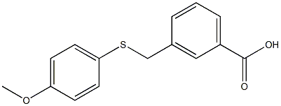 3-{[(4-methoxyphenyl)sulfanyl]methyl}benzoic acid Struktur