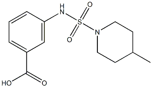 3-{[(4-methylpiperidine-1-)sulfonyl]amino}benzoic acid Struktur