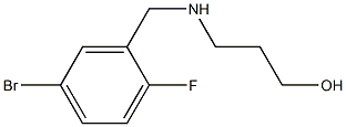 3-{[(5-bromo-2-fluorophenyl)methyl]amino}propan-1-ol Struktur