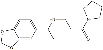 3-{[1-(2H-1,3-benzodioxol-5-yl)ethyl]amino}-1-(pyrrolidin-1-yl)propan-1-one Struktur